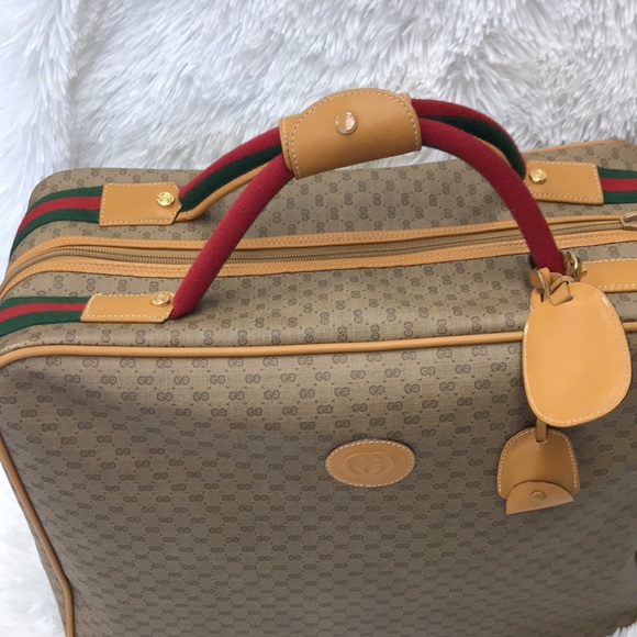 GUCCI DUFFLE TRAVEL BAG  WEEKENDER VINTAGE SHERRY - Picture 8 of 16
